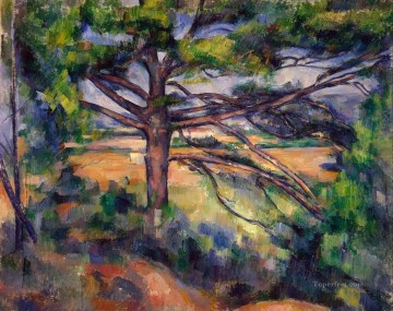  pine Oil Painting - Large Pine and Red Earth Paul Cezanne
